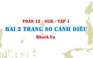 Bài 2 trang 80 Toán 12 tập 1 Cánh Diều